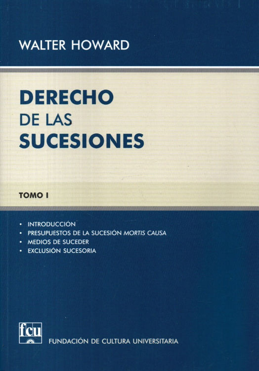 Imagen de Derecho De Las Sucesiones Tomo 1 / Walter Howard