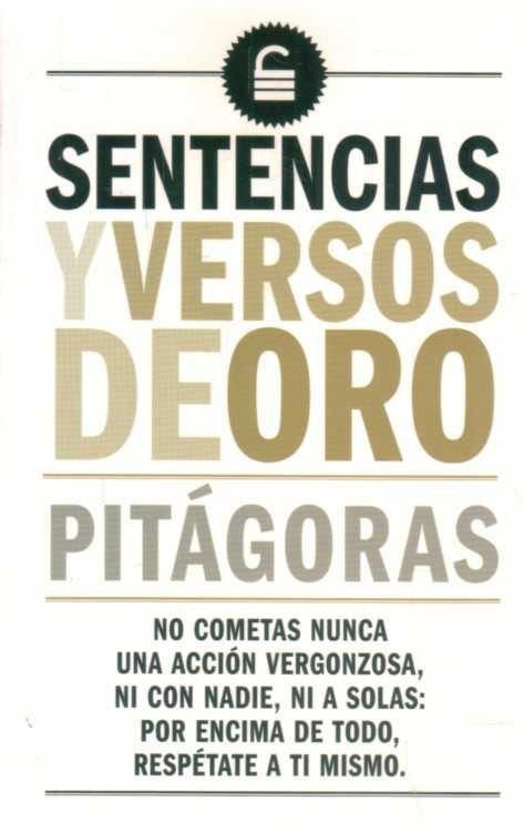 Imagen de Sentencias Y Versos De Oro / Pitágoras
