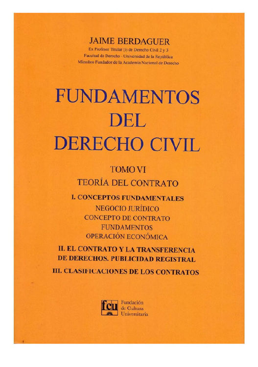 Imagen de Fundamentos Del Derecho Civil Tomo 6 - Jaime Berdaguer
