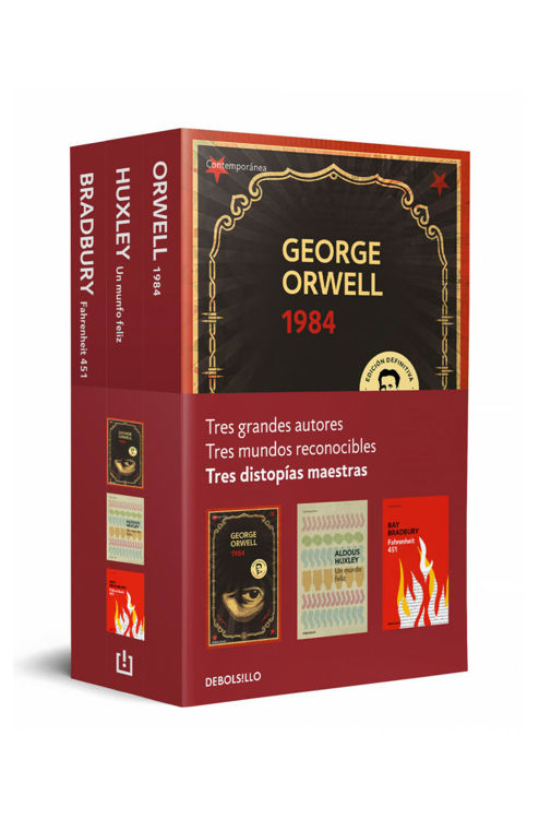 Imagen de Distopías maestras (pack con: 1984 de Orwell | Un mundo feliz de Huxley | Fahrenheit 451 de Bradbury)