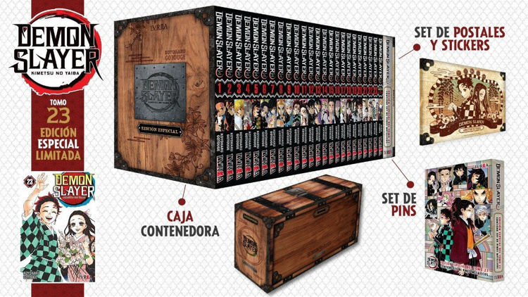 Imagen de MANGAS DEMON SLAYER / TODOS LOS TOMOS + CAJA CONTENEDORA