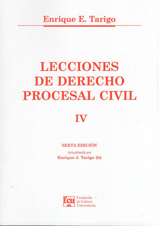 Imagen de Lecciones De Derecho Procesal Civil. Tomo 4 / Enrique Tarigo
