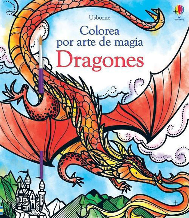 Imagen de COLOREA POR ARTE DE MAGIA: DRAGONES / USBORNE