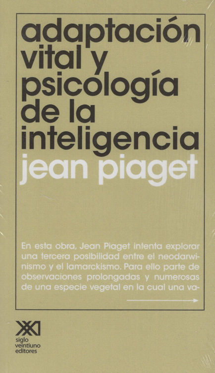 Imagen de ADAPTACIÓN VITAL Y PSICOLOGÍA DE LA INTELIGENCIA / JEAN PIAGET