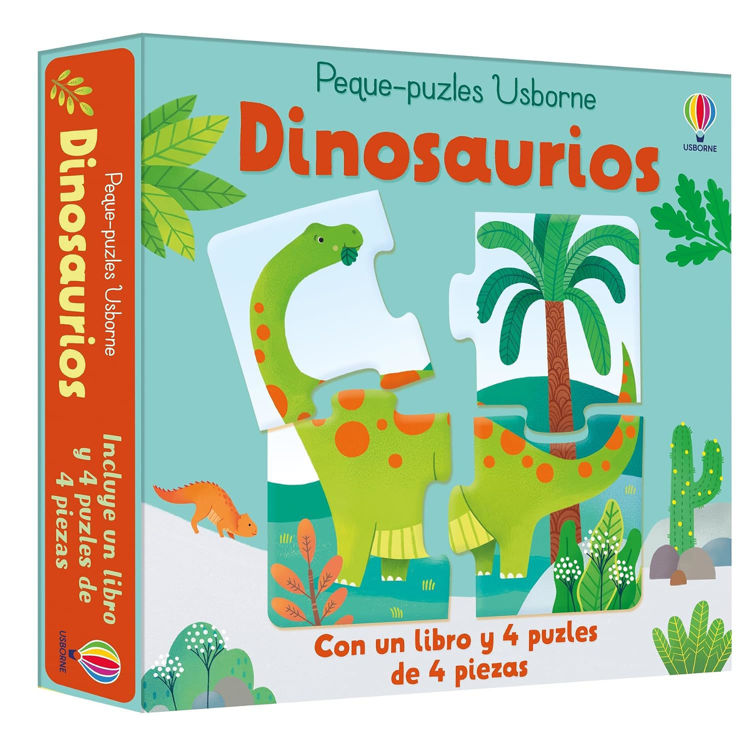 Imagen de DINOSAURIOS (LIBRO Y 4 PUZLES DE 4 PIEZAS) / USBORNE