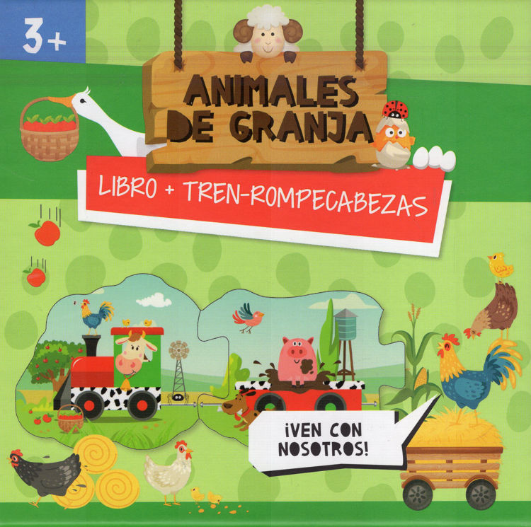 Imagen de ANIMALES DE GRANJA (LIBRO + TREN ROMPECABEZAS) / LANTAARN